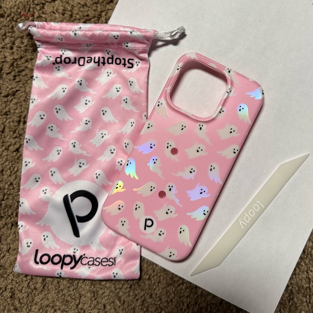 Loopy Case Pink Ghost Design Phone Cover IPhone 13 Pro